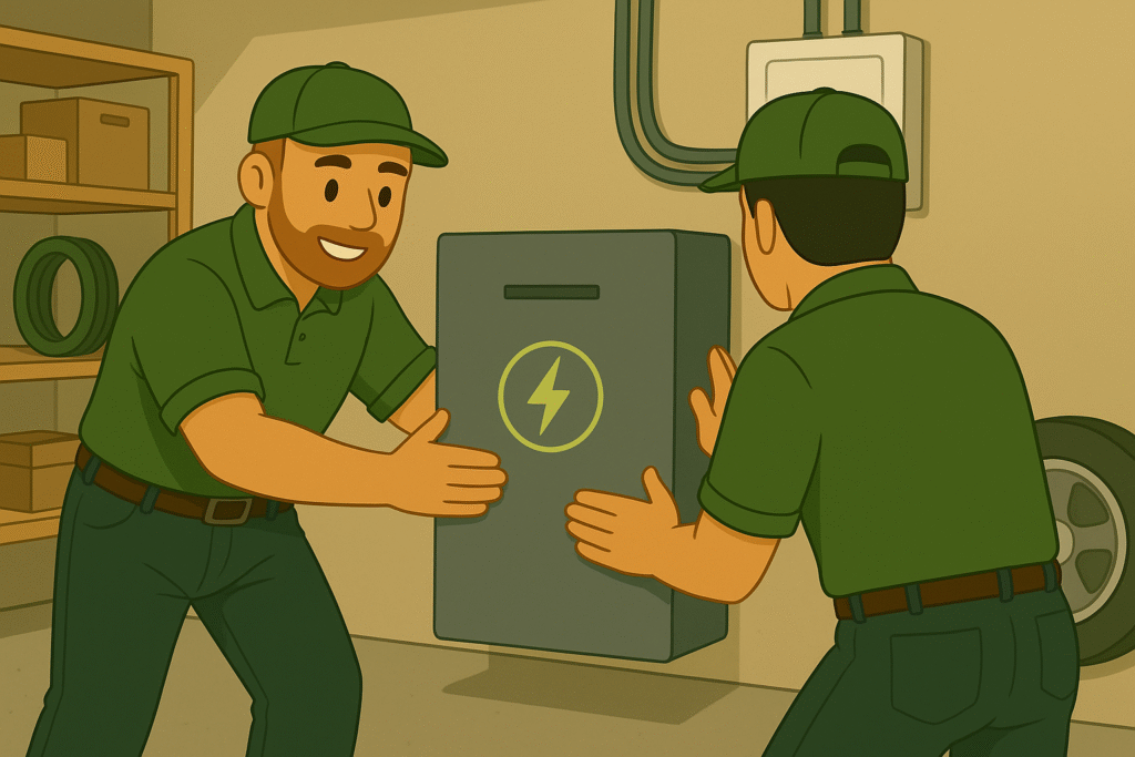 Plaatsing van een thuisbatterij door Groene Kracht Installaties in een woning