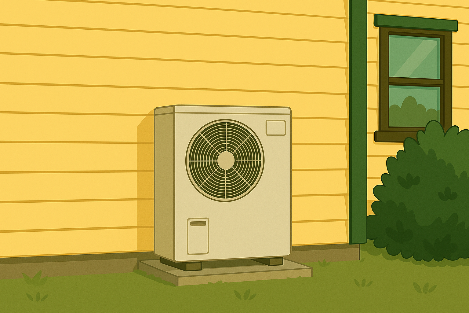 Warmtepomp geplaatst naast een woning door Groene Kracht Installaties